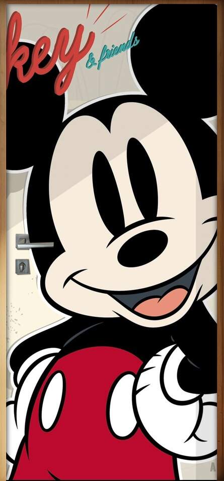 Adesivo para Porta Mickey Mouse Retr 2