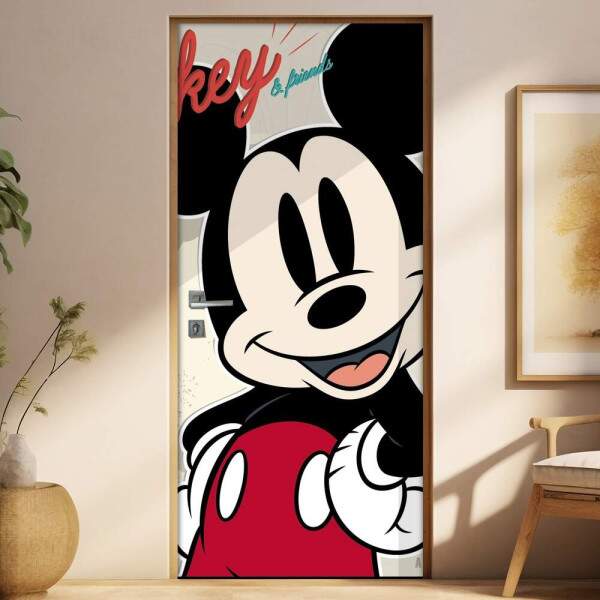 Adesivo para Porta Mickey Mouse Retr 2