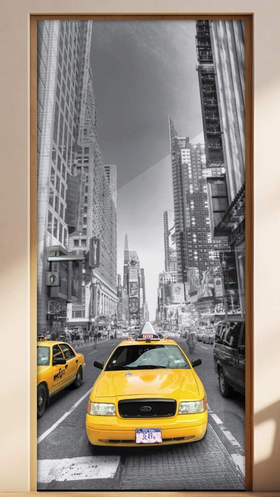 Adesivo para Porta T�xi Amarelo New York
