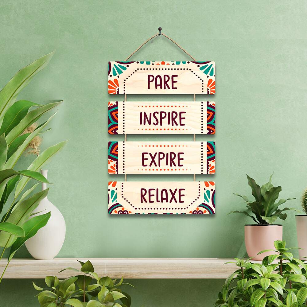 Placa Decorativa Em MDF Pare e Inspire