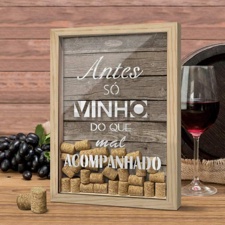 Quadro Decorativo Antes s Vinho do que Mal Acompanhado