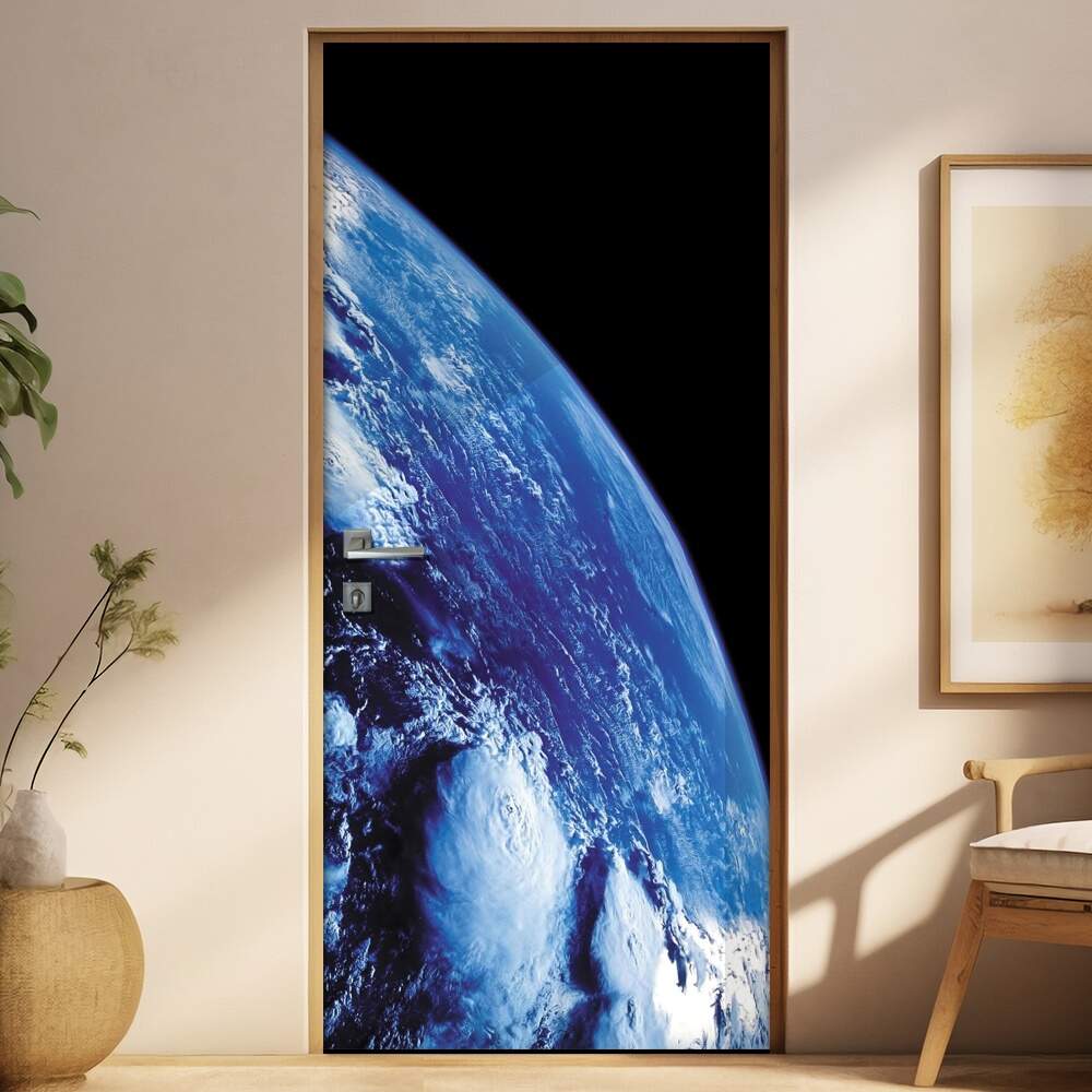 Adesivo para Porta Planeta Terra Visto do Espao