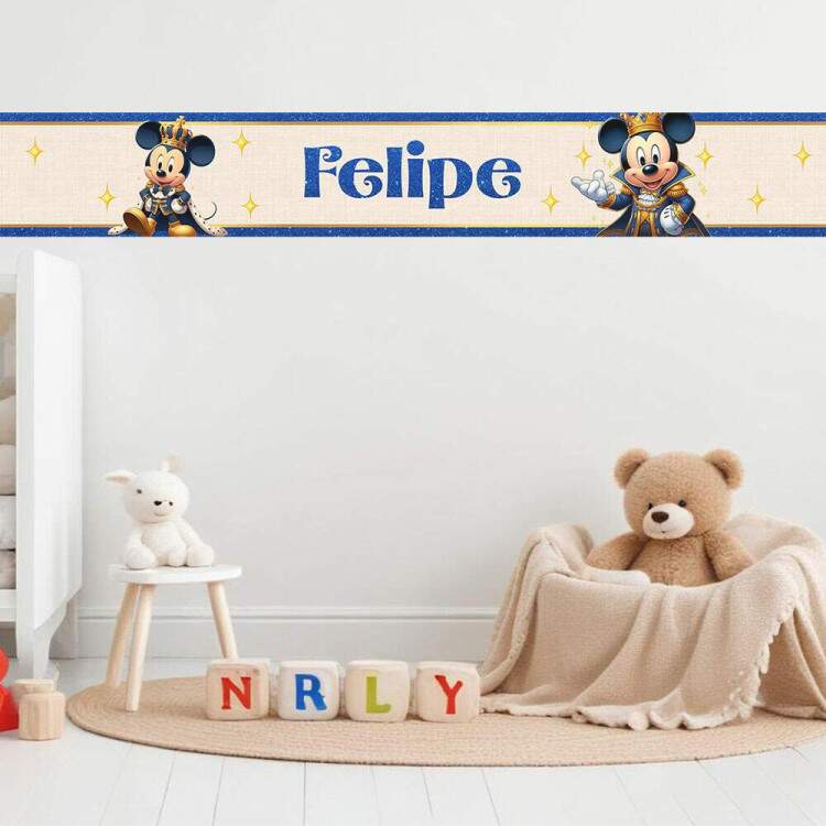 Adesivo de Parede Faixa Mickey Mouse - Personalizvel