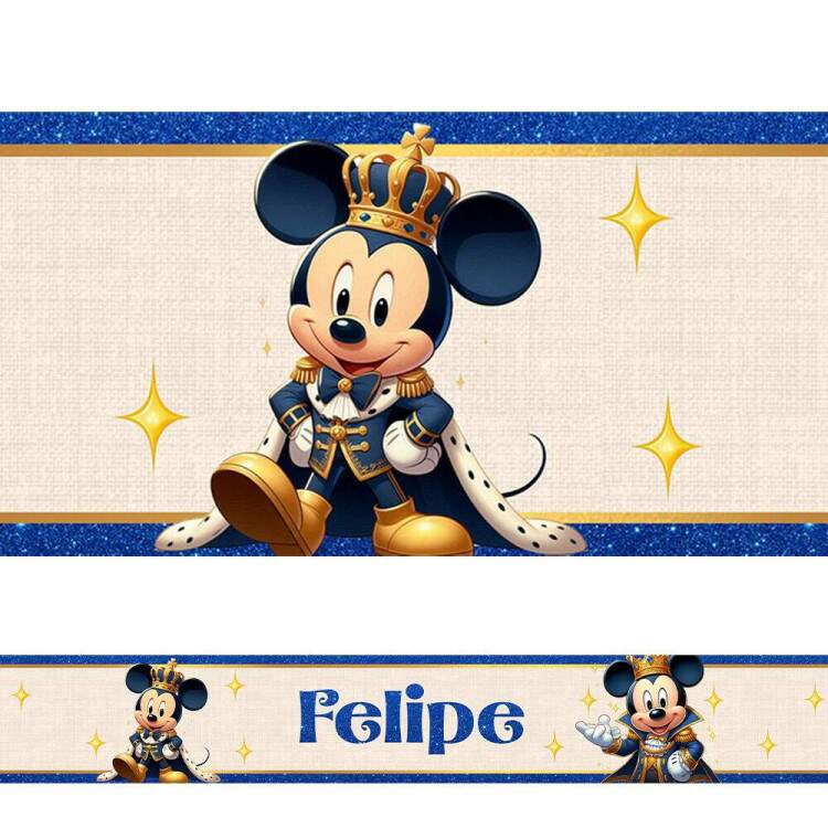 Adesivo de Parede Faixa Mickey Mouse - Personalizvel