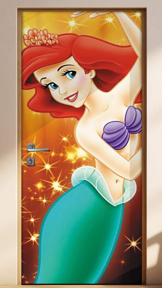 Adesivo para Porta Infantil Pequena Sereia Ariel