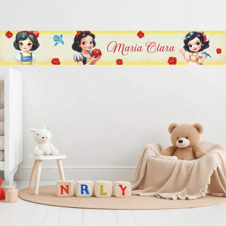 Adesivo De Parede De Faixa Branca De Neve