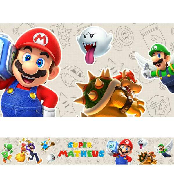 Adesivo De Parede De Faixa Super Mario