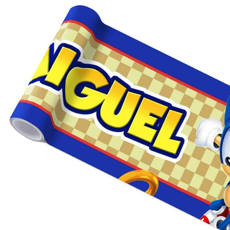 Adesivo De Parede De Faixa Sonic E Knuckles
