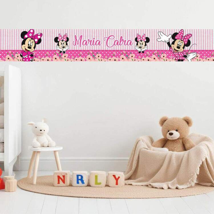 Adesivo De Parede De Faixa Minnie Mouse