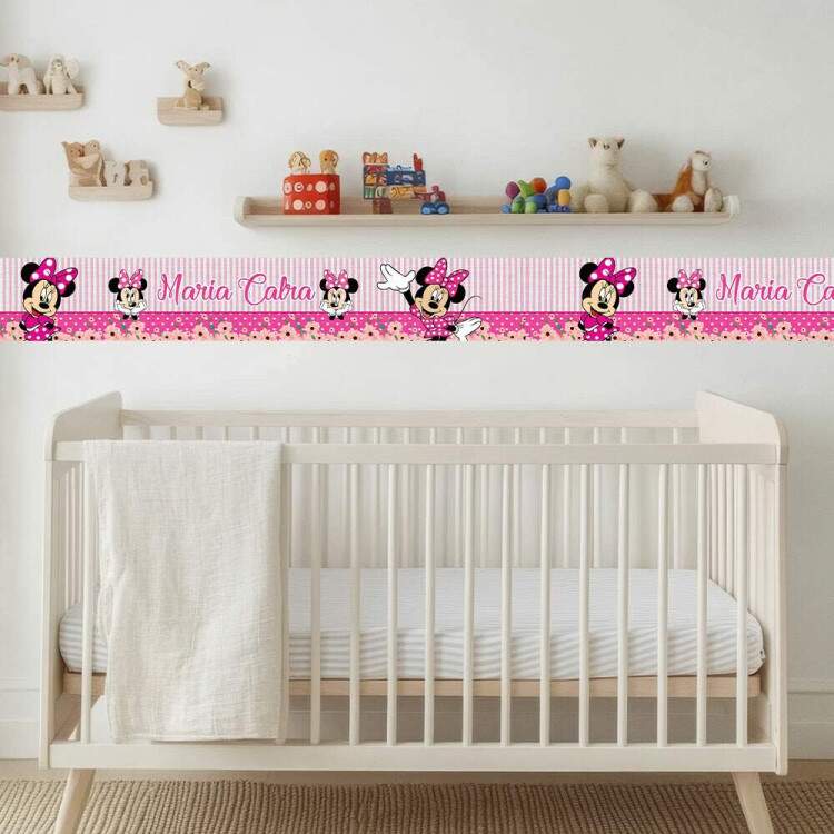 Adesivo De Parede De Faixa Minnie Mouse