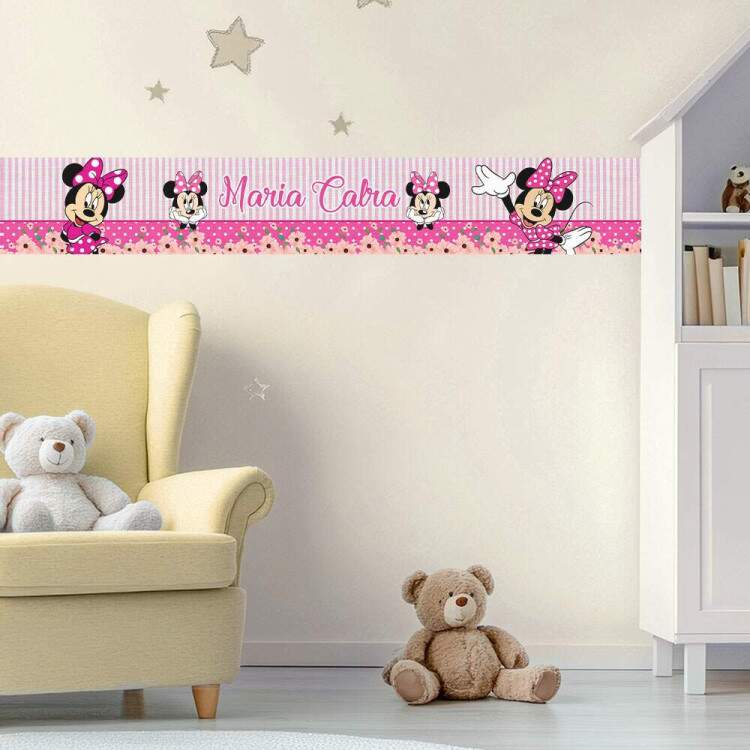 Adesivo De Parede De Faixa Minnie Mouse
