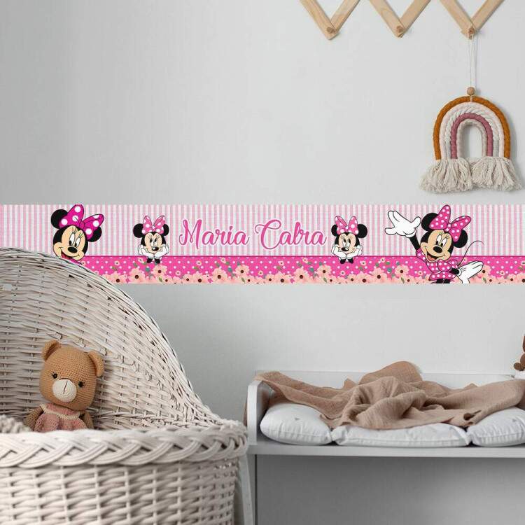 Adesivo De Parede De Faixa Minnie Mouse