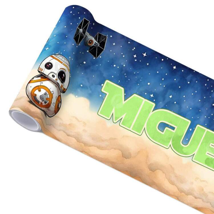 Adesivo De Parede De Faixa Star Wars - Quarto Do Jedi