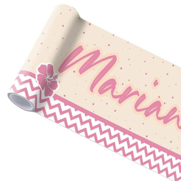 Adesivo De Parede De Faixa Stitch Com Corpos E Flores