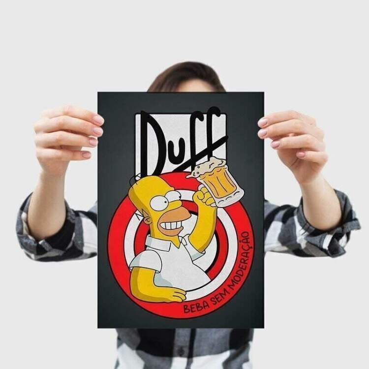 Placa Decorativa Homer Simpson - Cerveja Duff