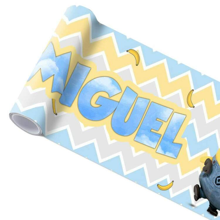 Adesivo De Parede De Faixa Minions Personalizado