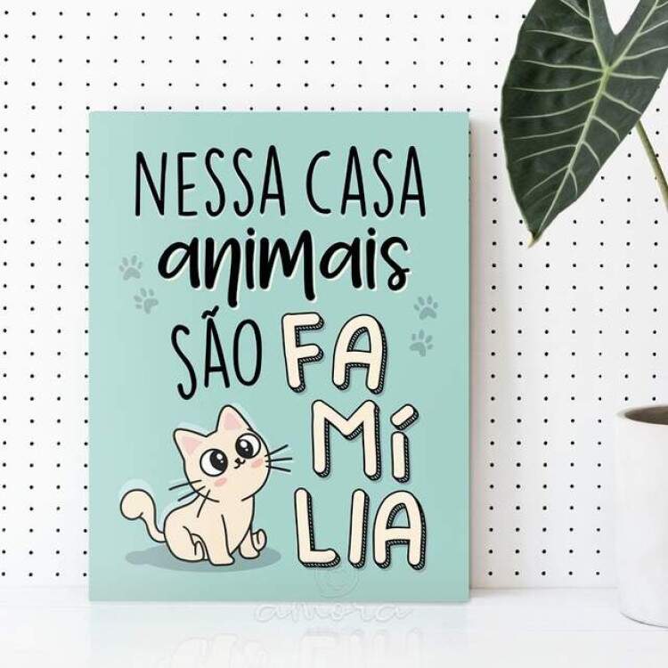 Placa Decorativa Gato Aconchegante
