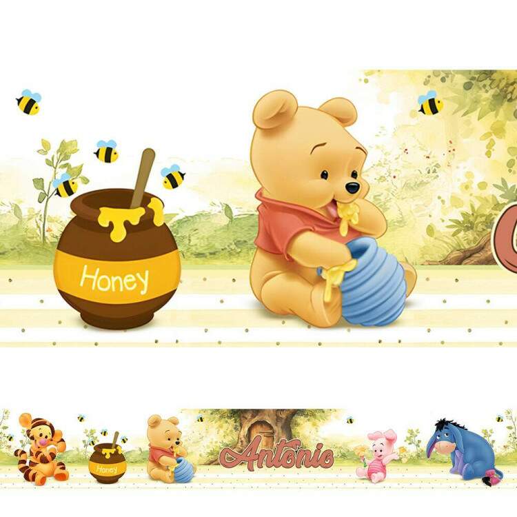Adesivo De Parede De Faixa Ursinho Pooh Encantado