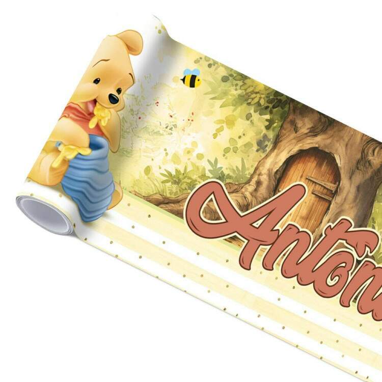 Adesivo De Parede De Faixa Ursinho Pooh Encantado