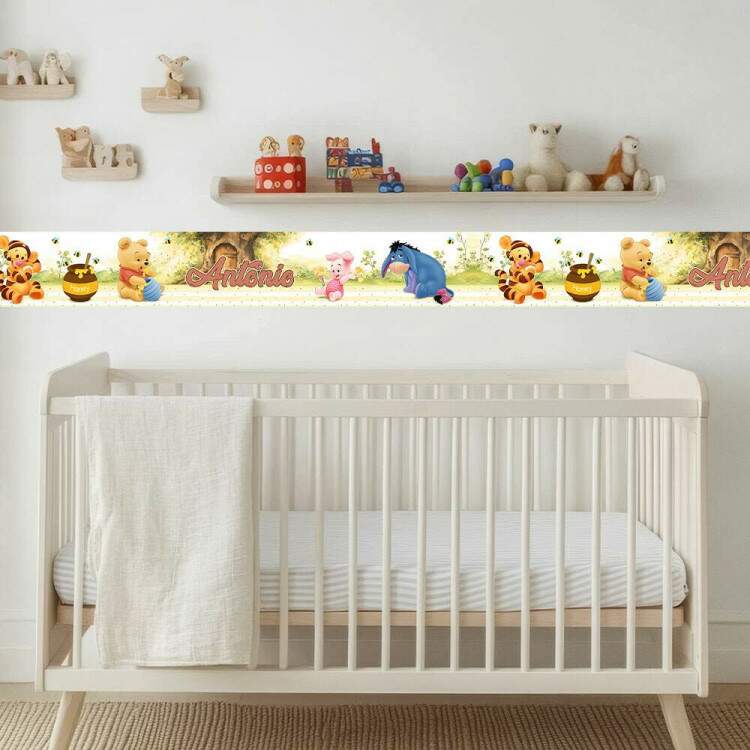Adesivo De Parede De Faixa Ursinho Pooh Encantado