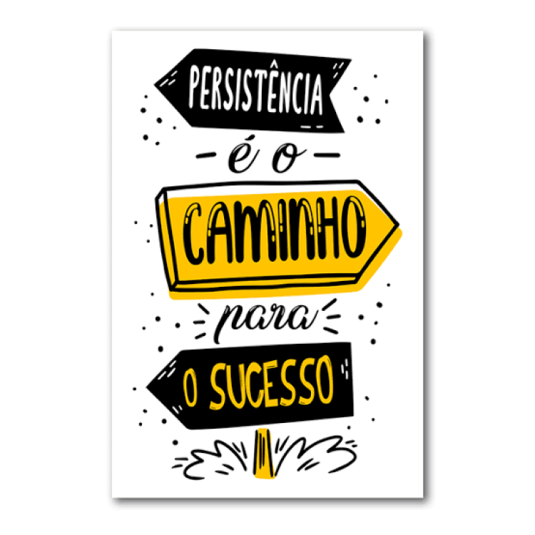 Placa Decorativa Motivacional Sucesso