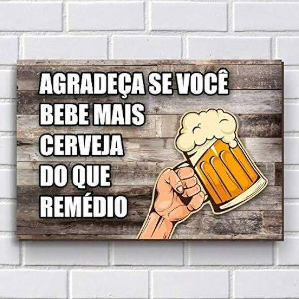 Placa Decorativa Cerveja E Humor