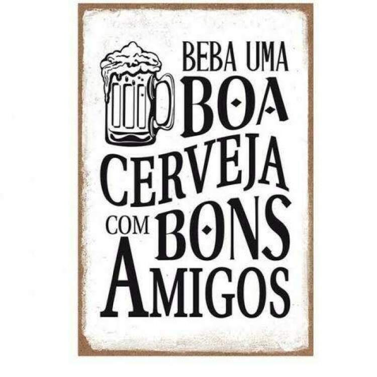 Placa Decorativa Cerveja E Amizade