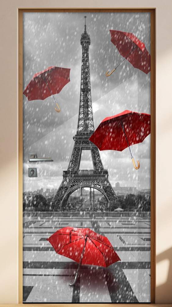 Adesivo para Porta Torre Eiffel e Guarda Chuvas