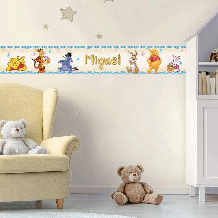 Adesivo De Parede De Faixa Ursinho Pooh Aventureiro