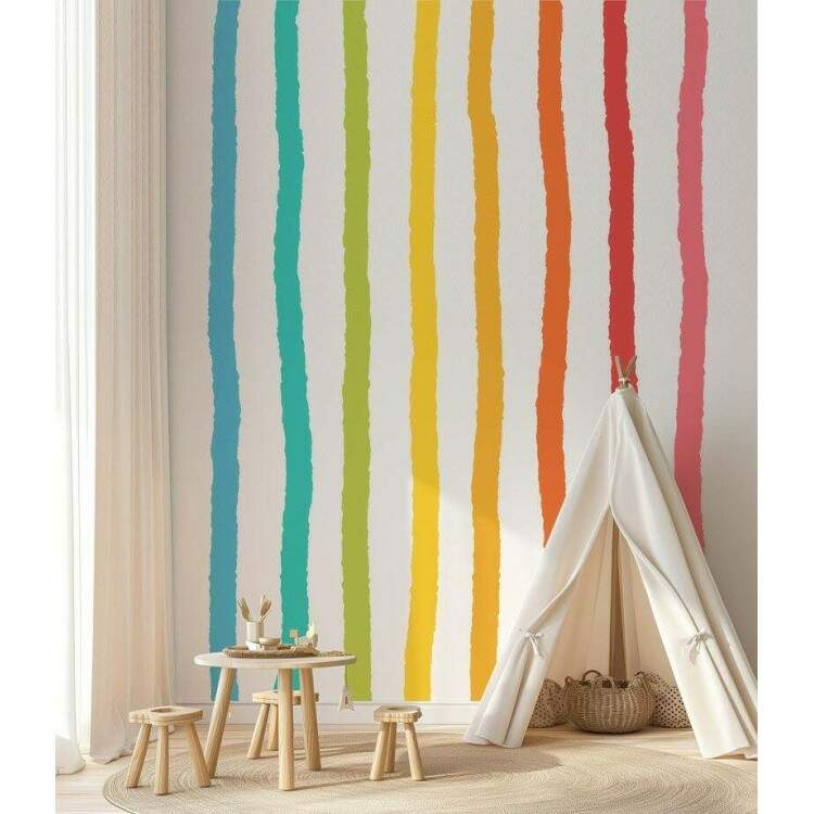 Papel De Parede Listras Vibrantes MP