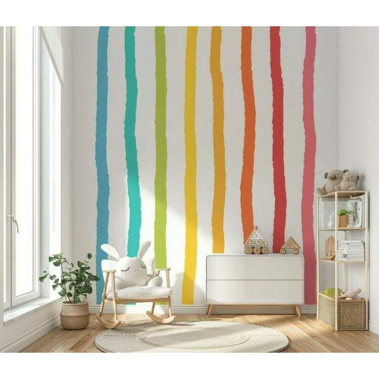 Papel De Parede Listras Vibrantes MP