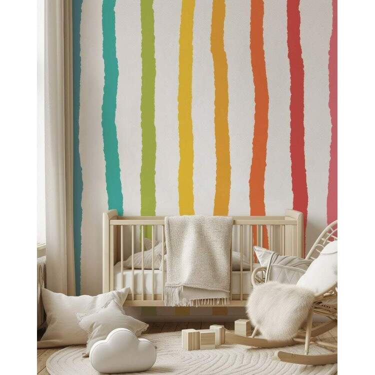 Papel De Parede Listras Vibrantes MP