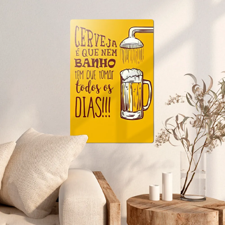 Placa Decorativa Cerveja Divertida