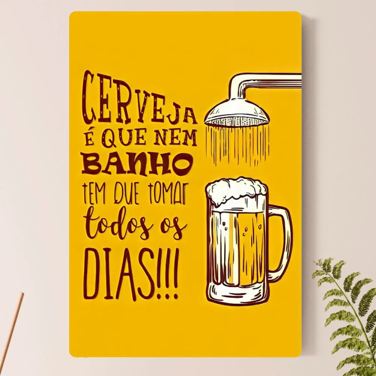 Placa Decorativa Cerveja Divertida