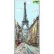 Adesivo para Porta Torre Eiffel Pintura � �leo
