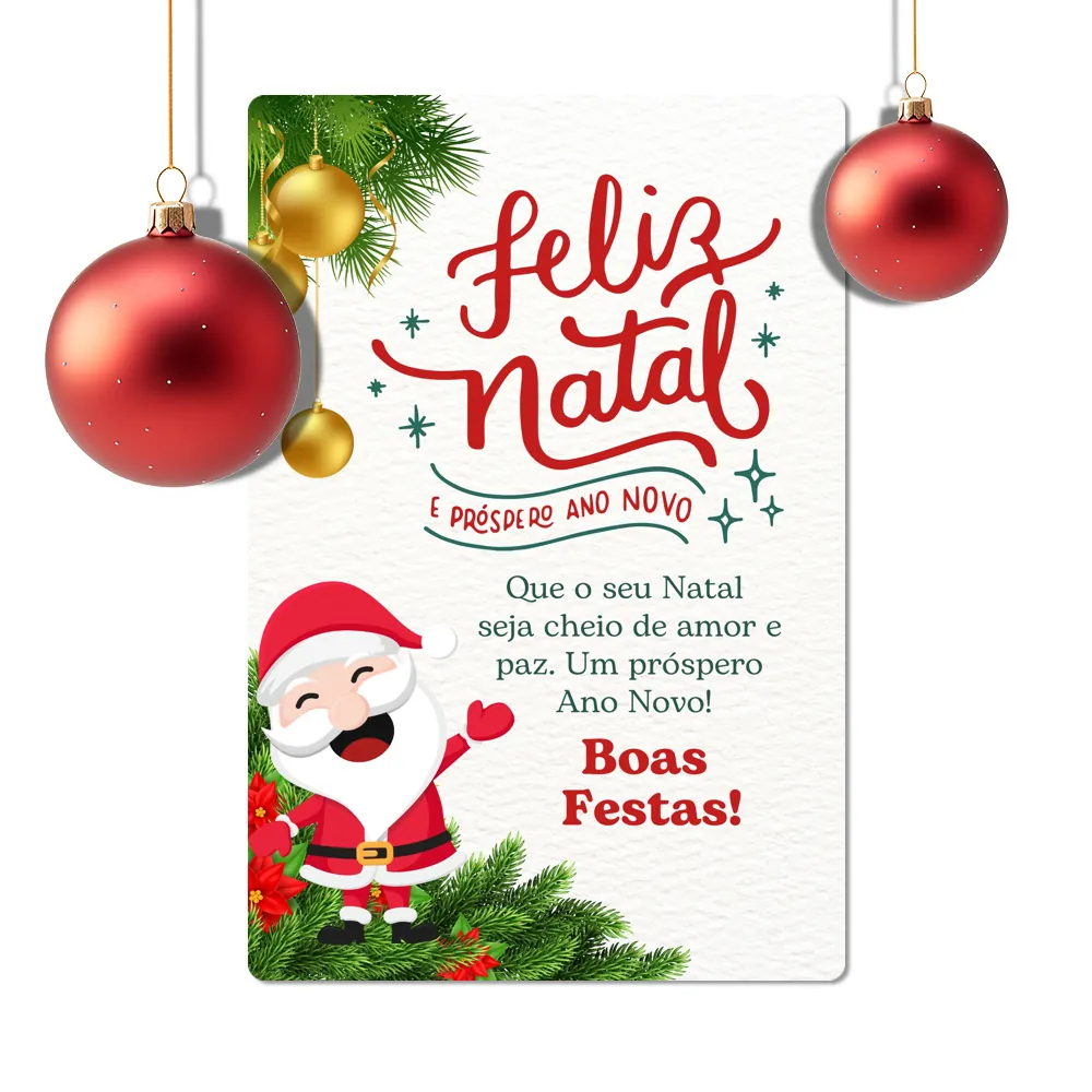 Placa Decorativa Natalina - Papai Noel Aconchegante