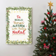 Placa Decorativa Natal - Amor, Alegria Um Feliz Natal