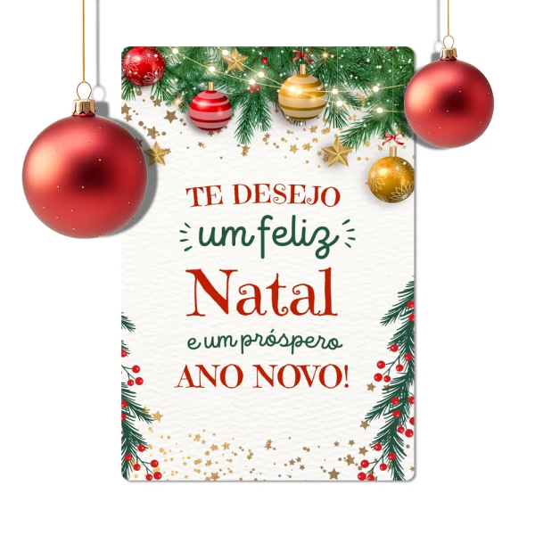 Placa Decorativa Natal E Ano Novo