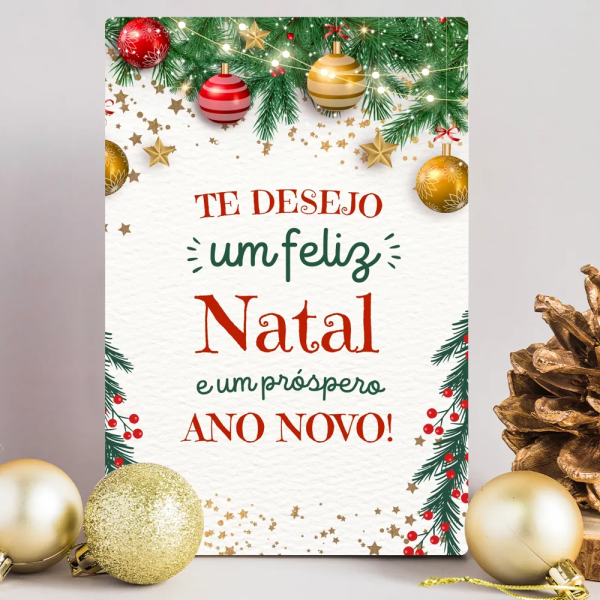 Placa Decorativa Natal E Ano Novo