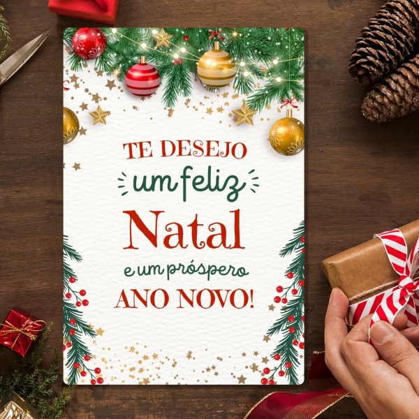 Placa Decorativa Natal E Ano Novo