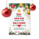 Placa Decorativa Natalina Com Mensagem Aquarelada