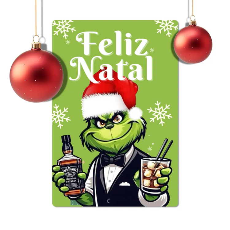 Placa Decorativa Grinch Natalino