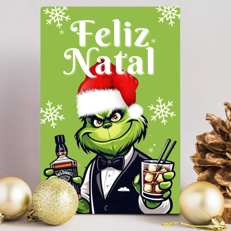 Placa Decorativa Grinch Natalino