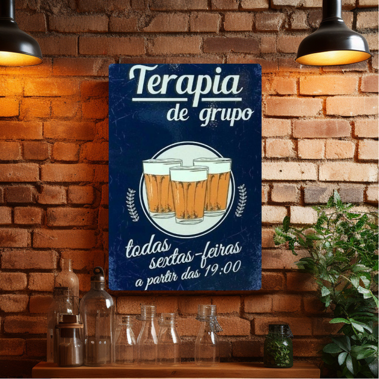 Placa Decorativa Terapia De Grupo