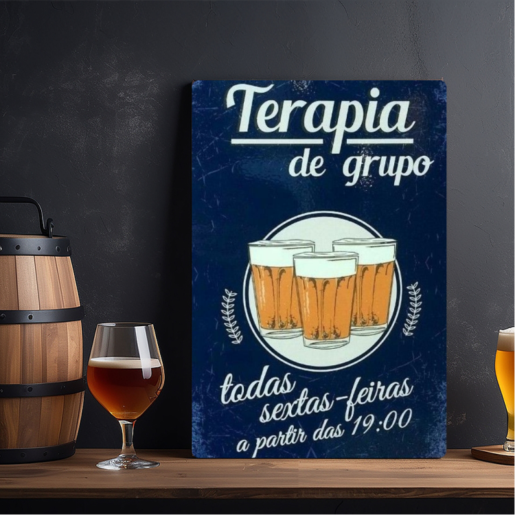 Placa Decorativa Terapia De Grupo
