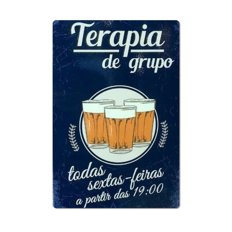 Placa Decorativa Terapia De Grupo