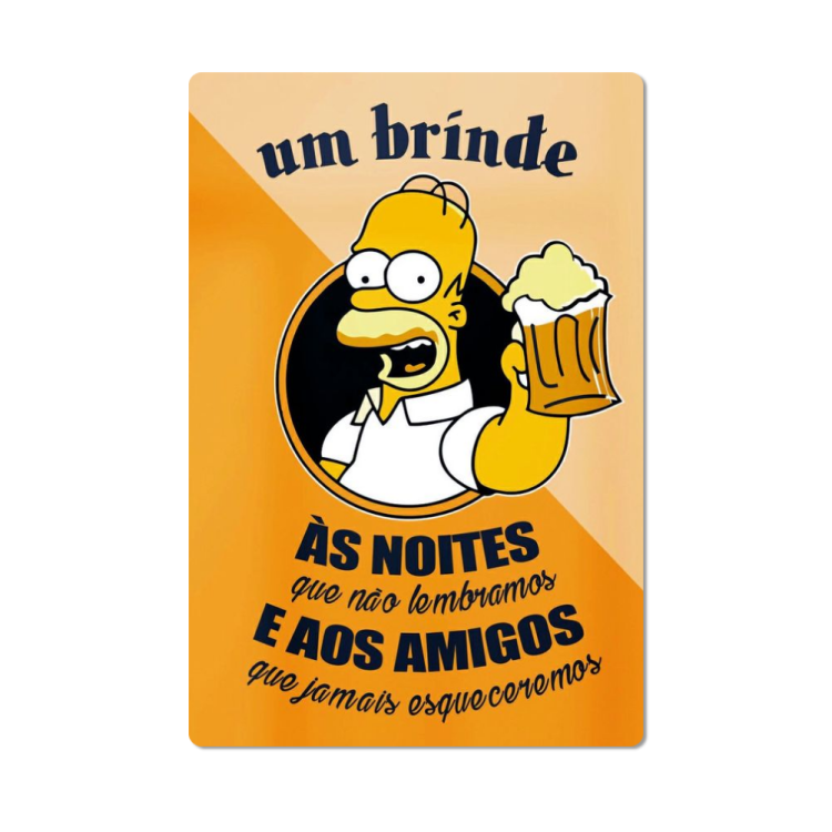 Placa Decorativa Homer Simpson Festiva