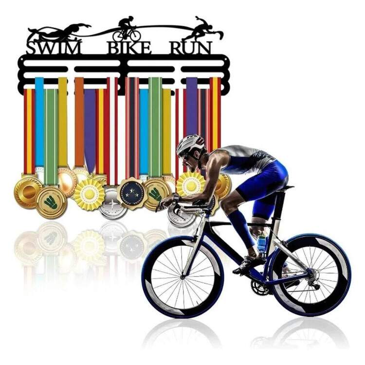Suporte de parede para medalha de triatlo mostre seu orgulho