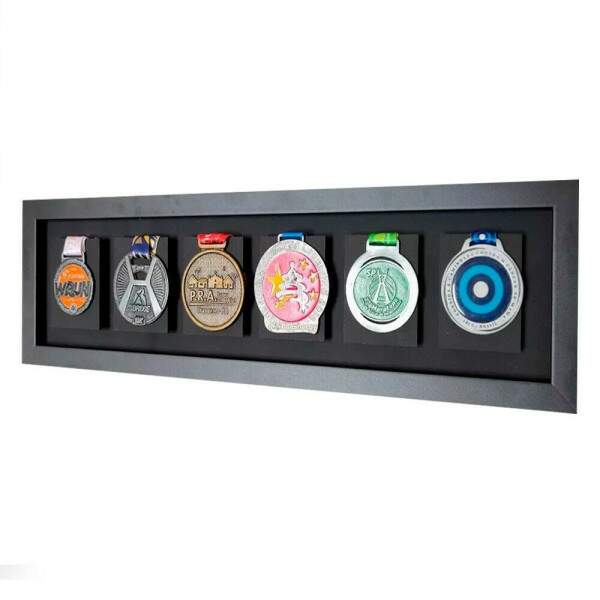 Quadro de Medalhas Personalizado Para 6 Medalhas 17x59x3cm