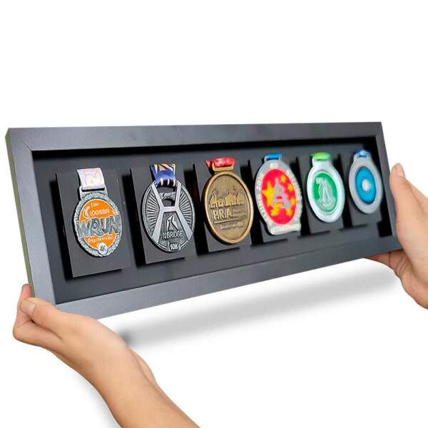 Quadro de Medalhas Personalizado Para 6 Medalhas 17x59x3cm